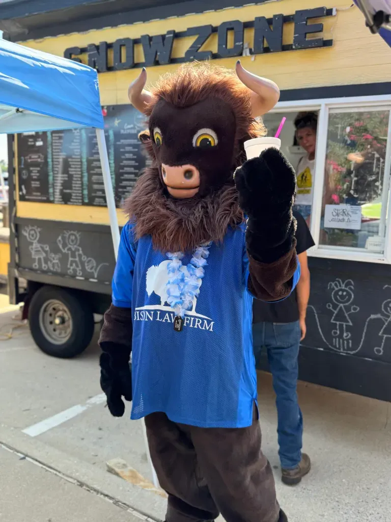 Bison Law Firm celebrates the end of summer with snowcones