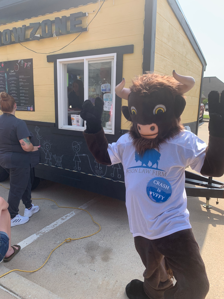 Bison Law Firm celebrates the end of summer with snowcones
